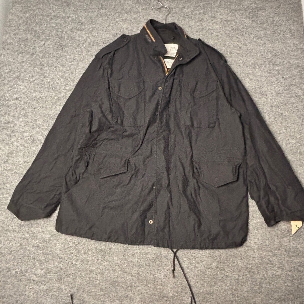 Alpha Industries M-65 Field Jacket Mens XL Regular Black  Military Utility Coat